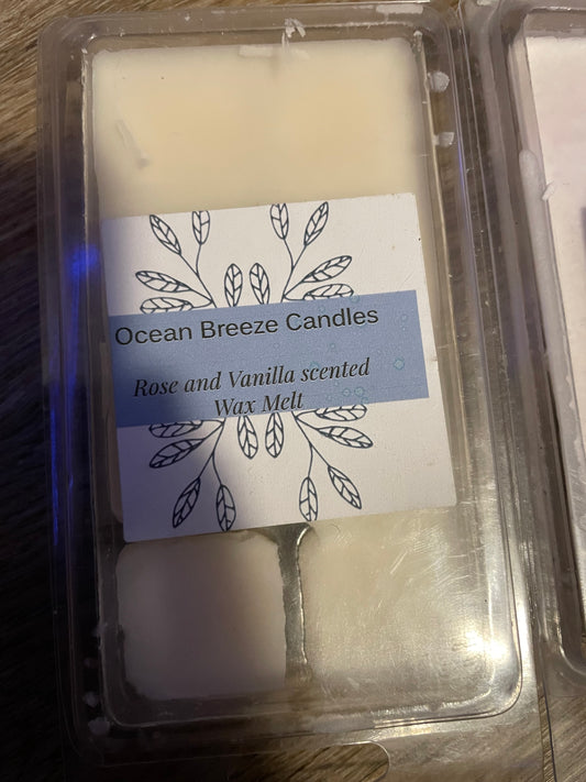 Rose and vanilla wax melts