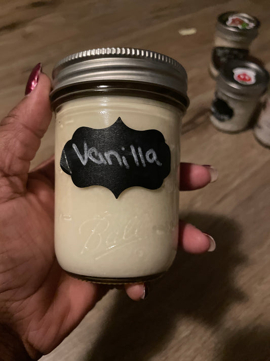 8oz vanilla fragrance candle